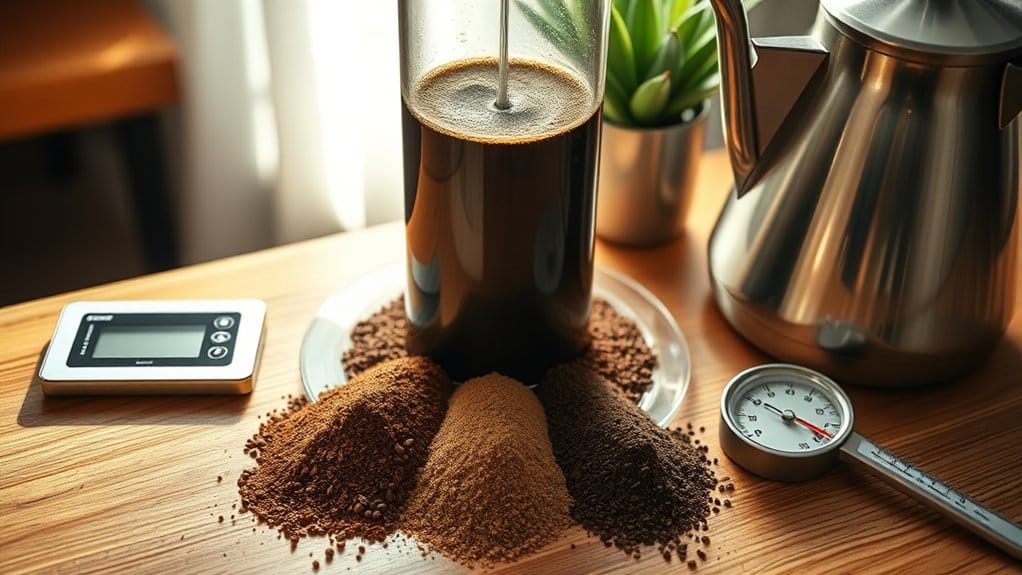 brewing ratios and temperatures