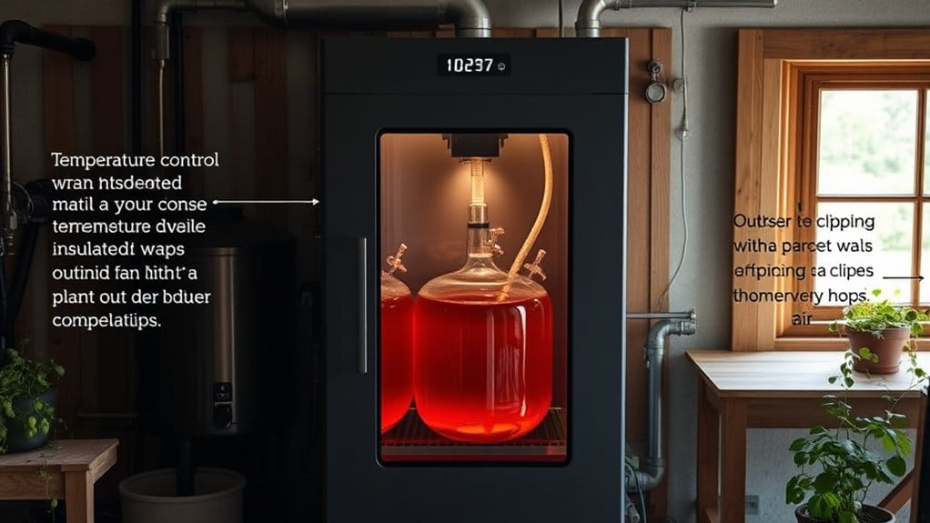 dedicated temperature controlled fermentation chamber