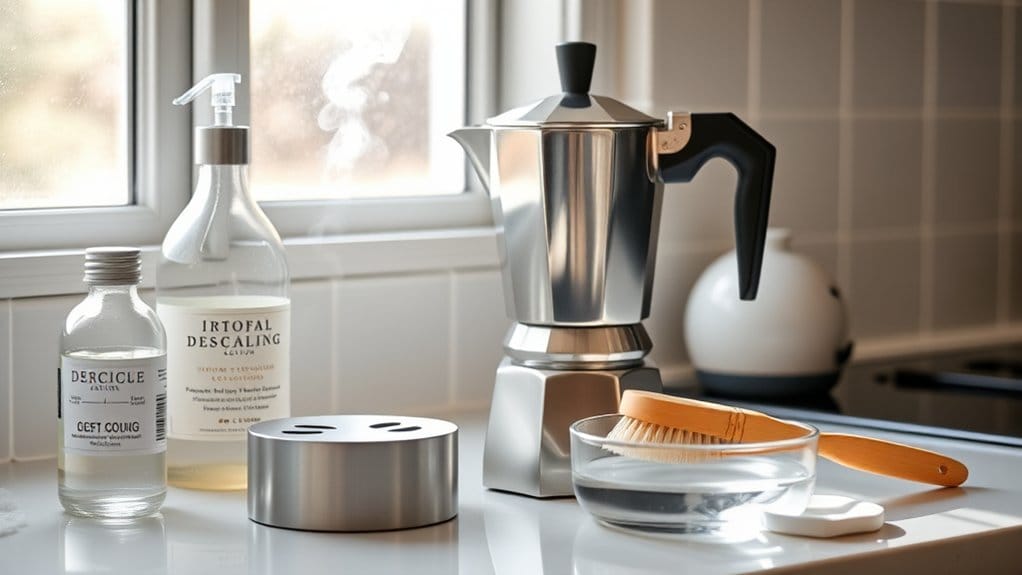 descale moka pot regularly