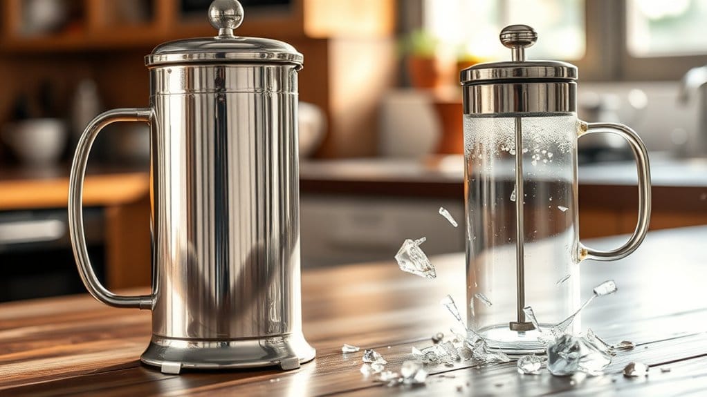 durable stainless steel french press