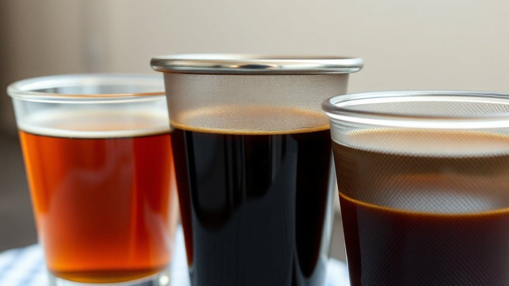 filter material influences clarity