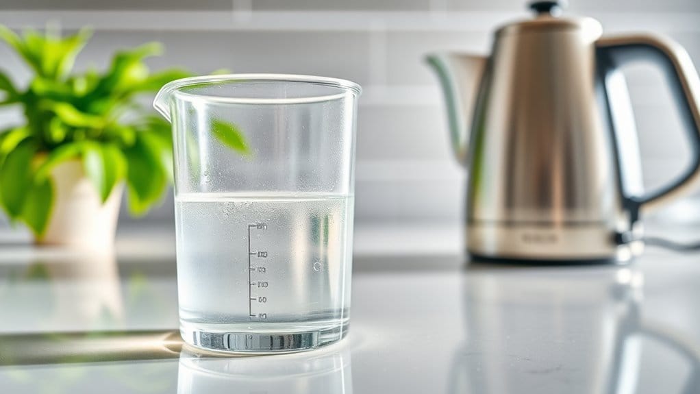 filtered acidic warm water